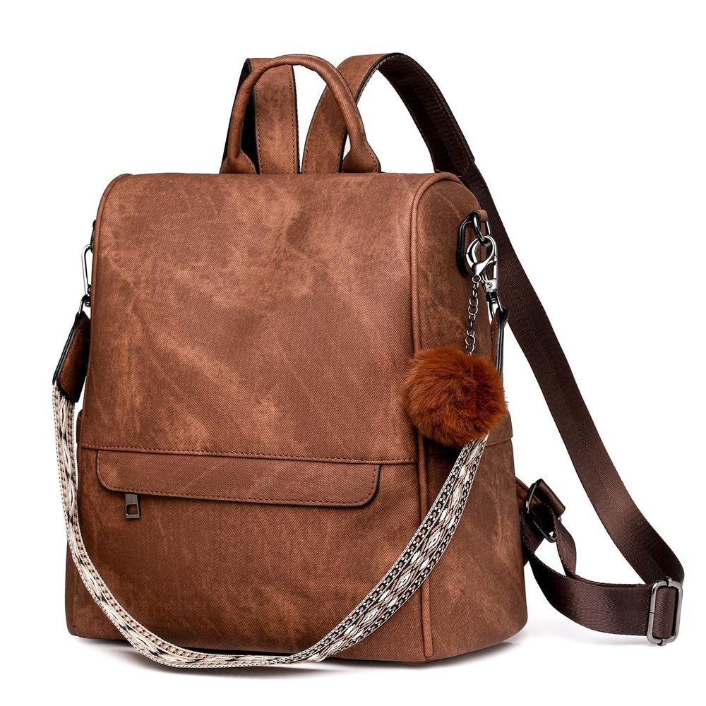 Fashion Backpack Purse, Pu Leather Anti Theft Travel Daypack :[